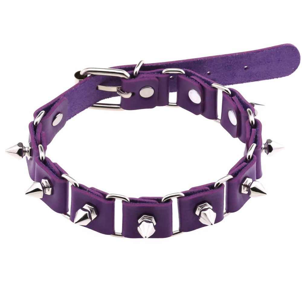 (image for) Stitching Punk Necklace With Spike