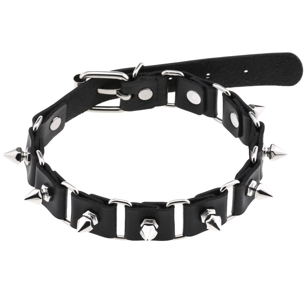 (image for) Stitching Punk Necklace With Spike