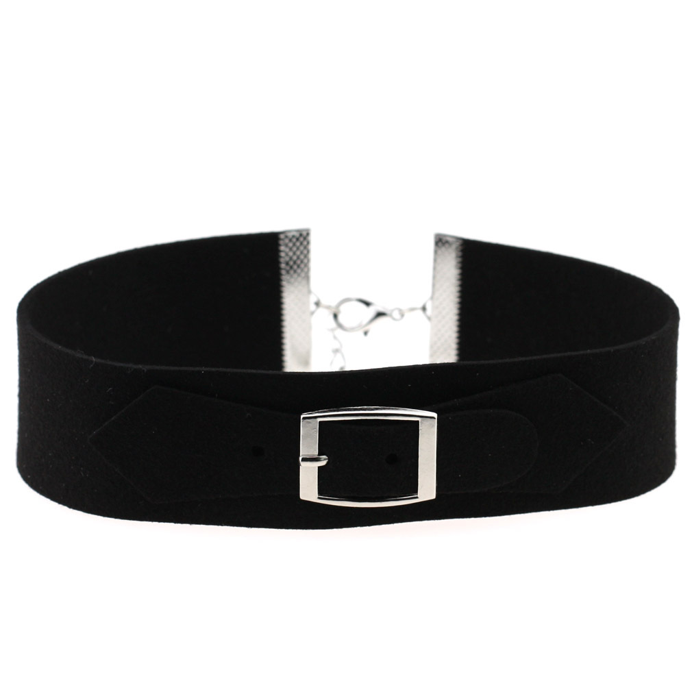 (image for) Velvet Necklace with Metal Buckle