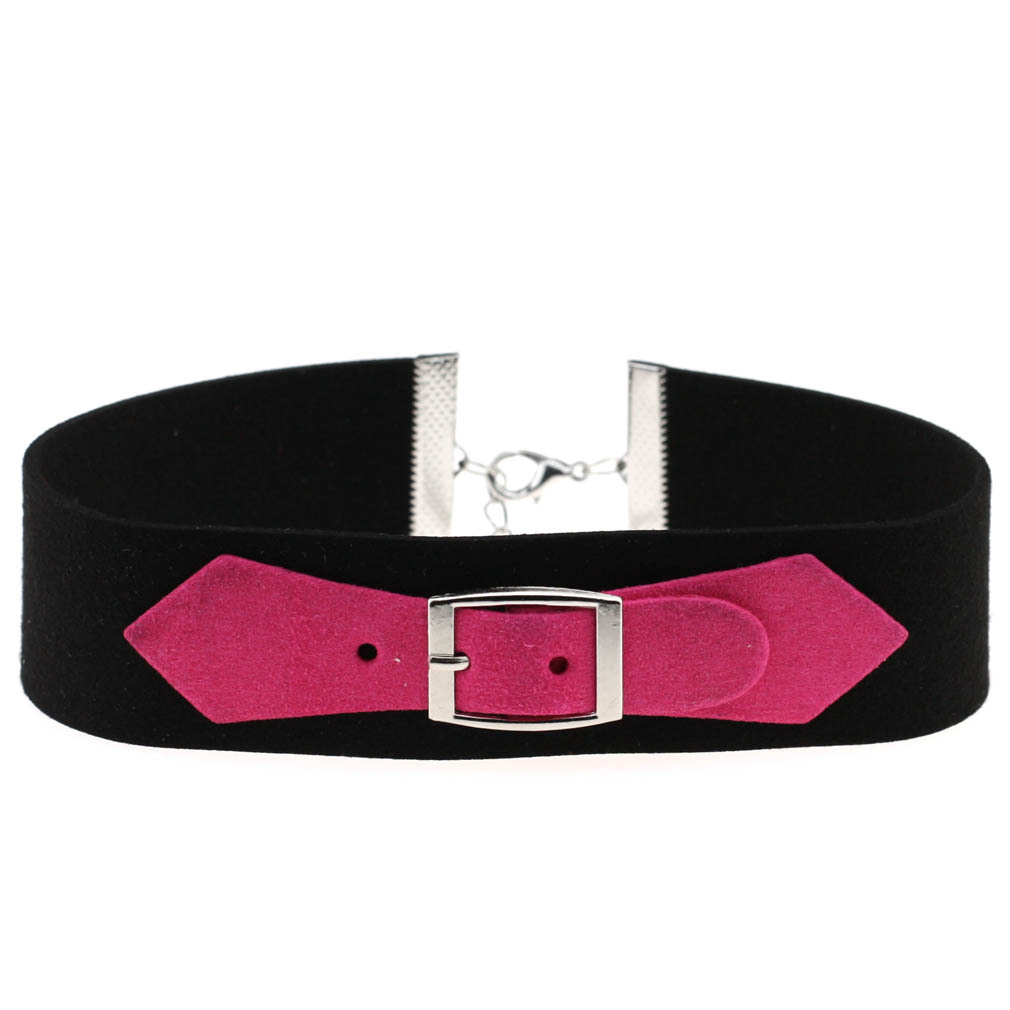 (image for) Velvet Necklace with Metal Buckle