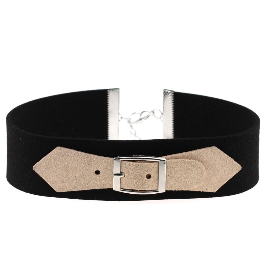 (image for) Velvet Necklace with Metal Buckle