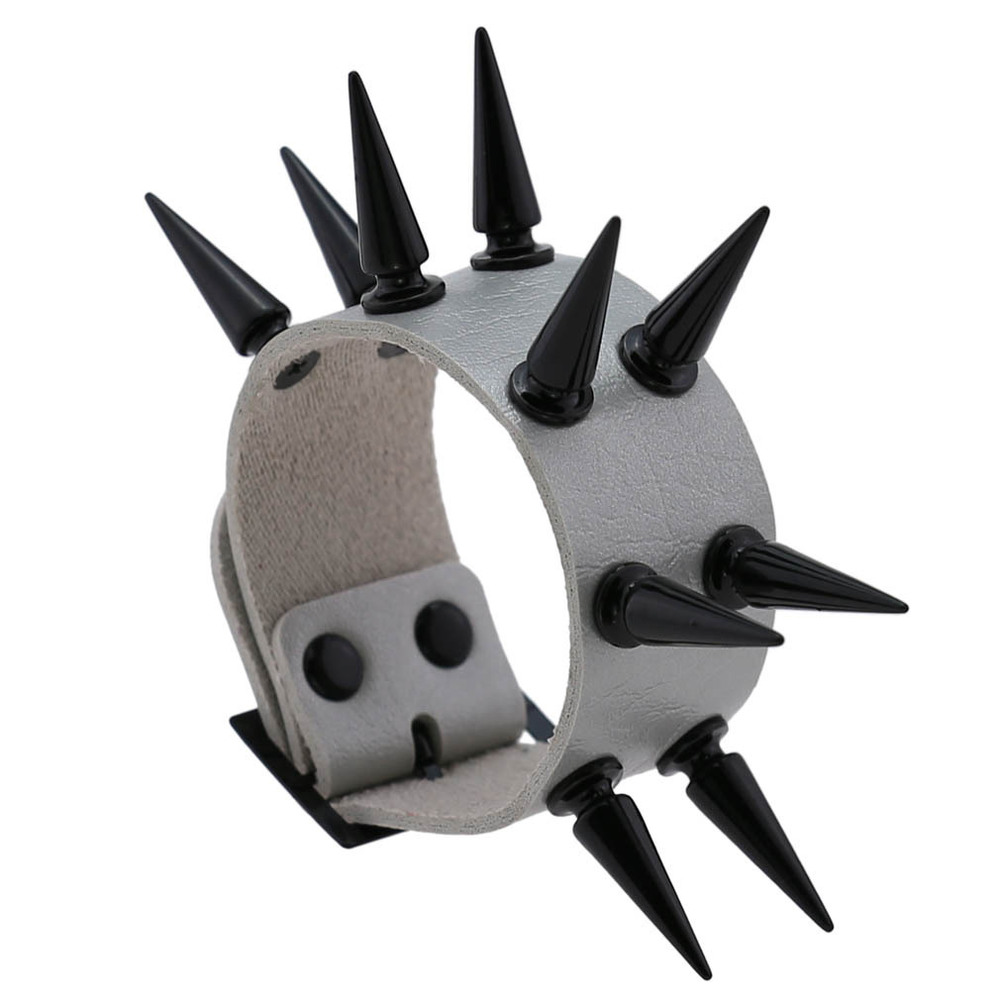 (image for) Two Row Studded PU Leather Bracelet