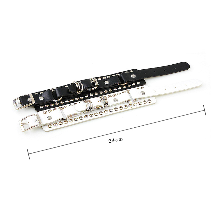 (image for) Rivet Wide Cuff Leather Bracelet