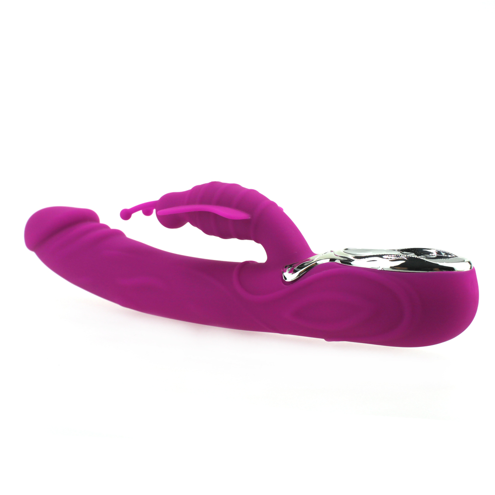 (image for) Heating Silicone Rabbit Vibrator With Penis Head