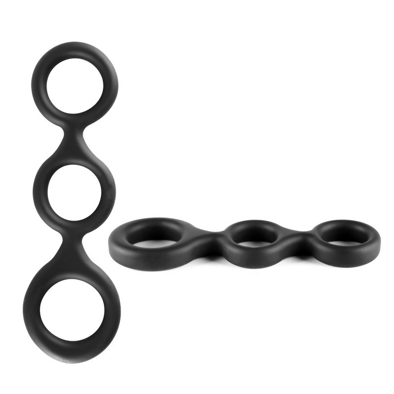 X-MEN Liquid Silicone Three Ring Cock Ring