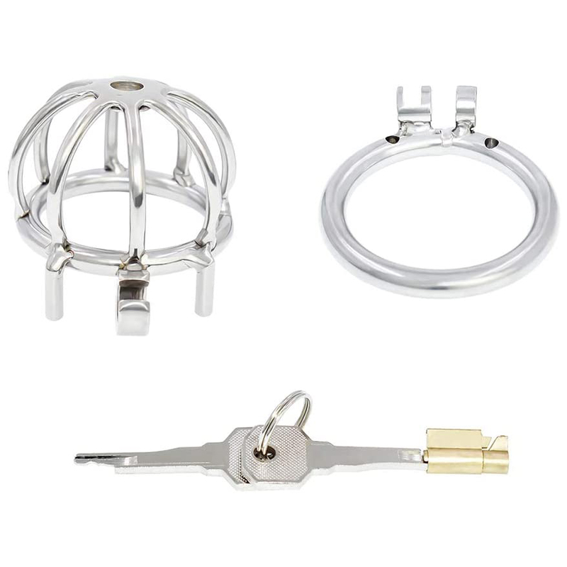(image for) The Pen Deluxe Stainless Steel Locking Chastity Cage