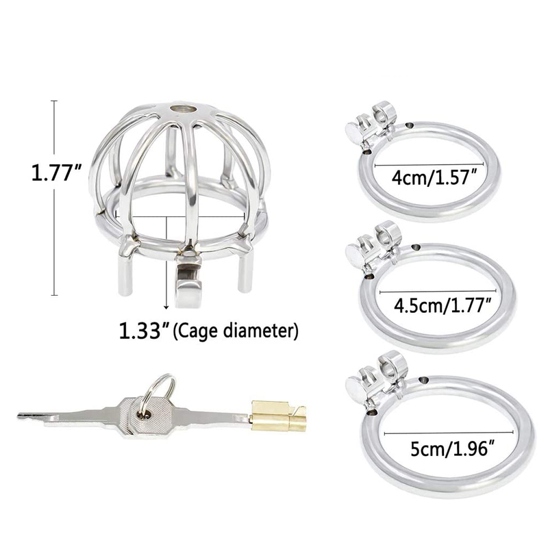 (image for) The Pen Deluxe Stainless Steel Locking Chastity Cage