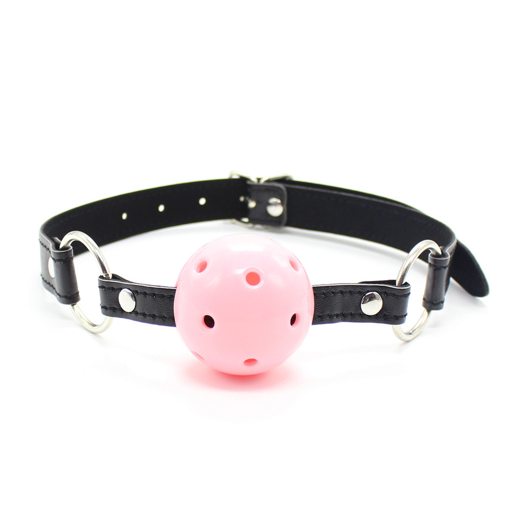 (image for) Pin Buckle Breathable O Ring Black Strap Ball Gag