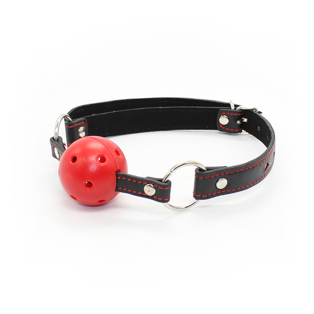 (image for) Pin Buckle Breathable O Ring Black Strap Ball Gag
