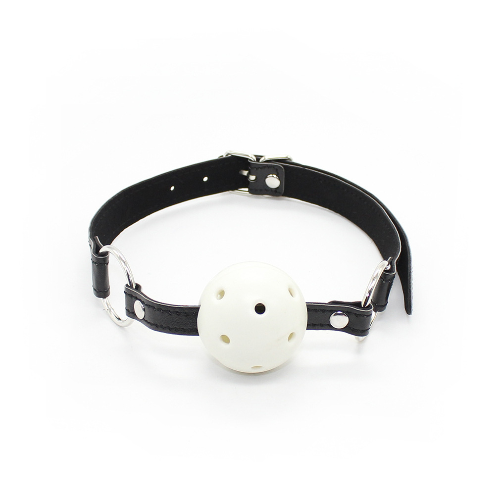 (image for) Pin Buckle Breathable O Ring Black Strap Ball Gag
