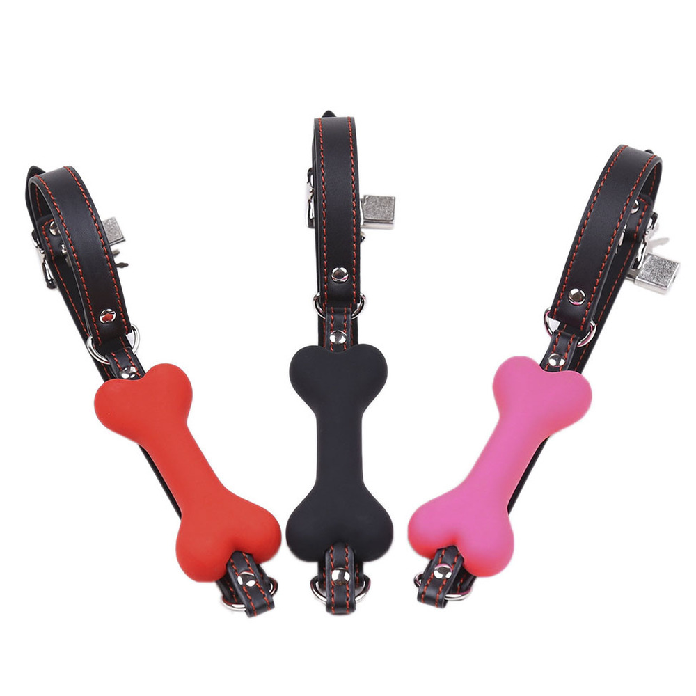 (image for) Dog Bone Padlock Open Mouth Gag