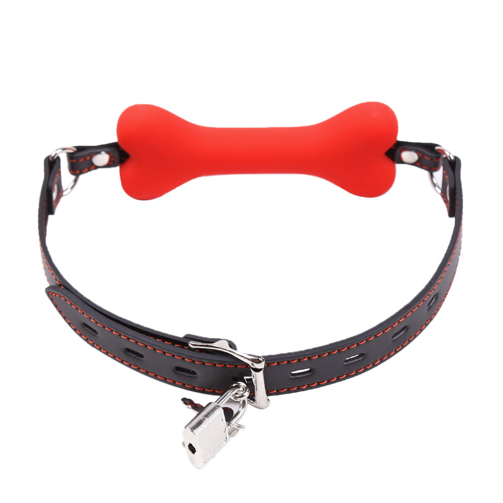 (image for) Dog Bone Padlock Open Mouth Gag