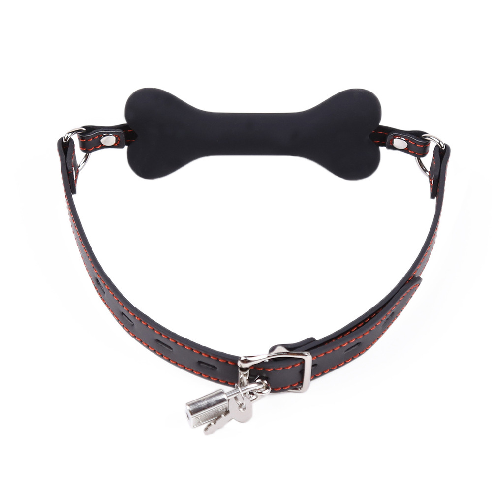(image for) Dog Bone Padlock Open Mouth Gag