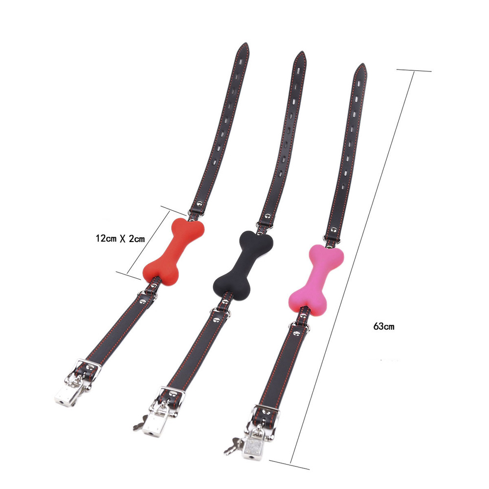(image for) Dog Bone Padlock Open Mouth Gag