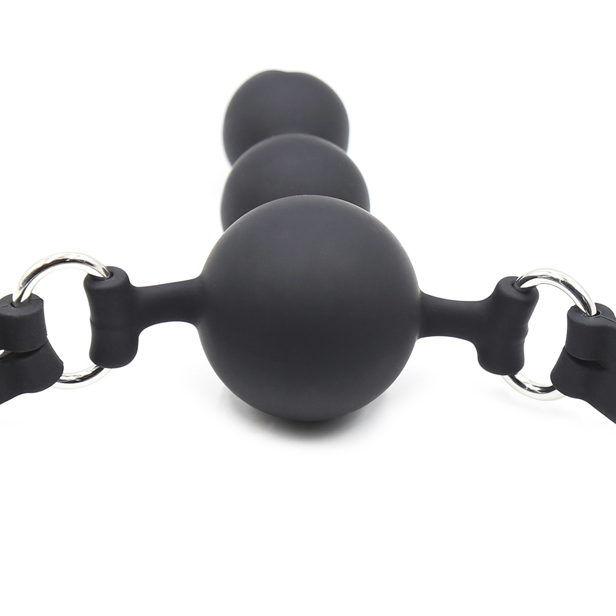 (image for) Silicone Strap Beads Ball Gag