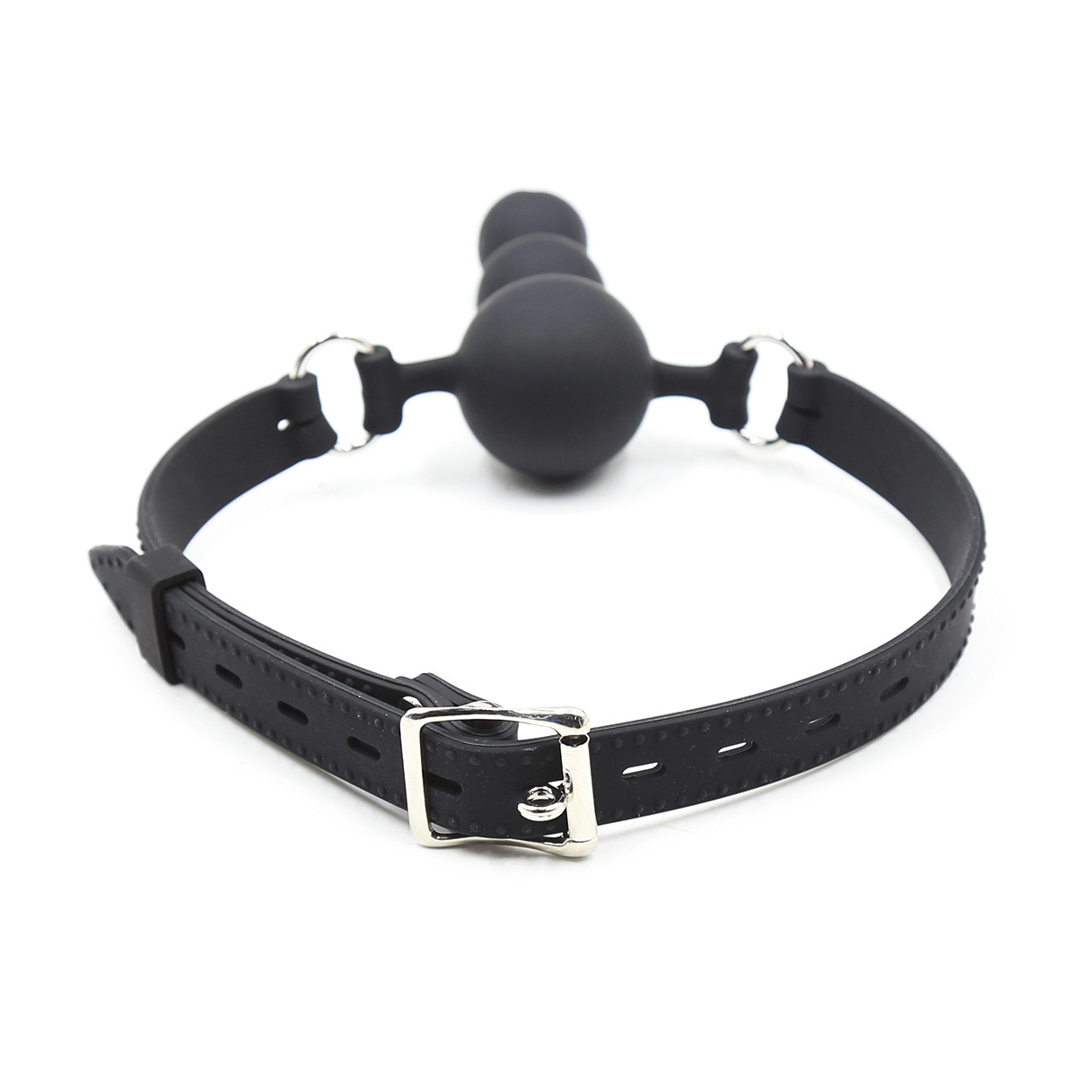(image for) Silicone Strap Beads Ball Gag