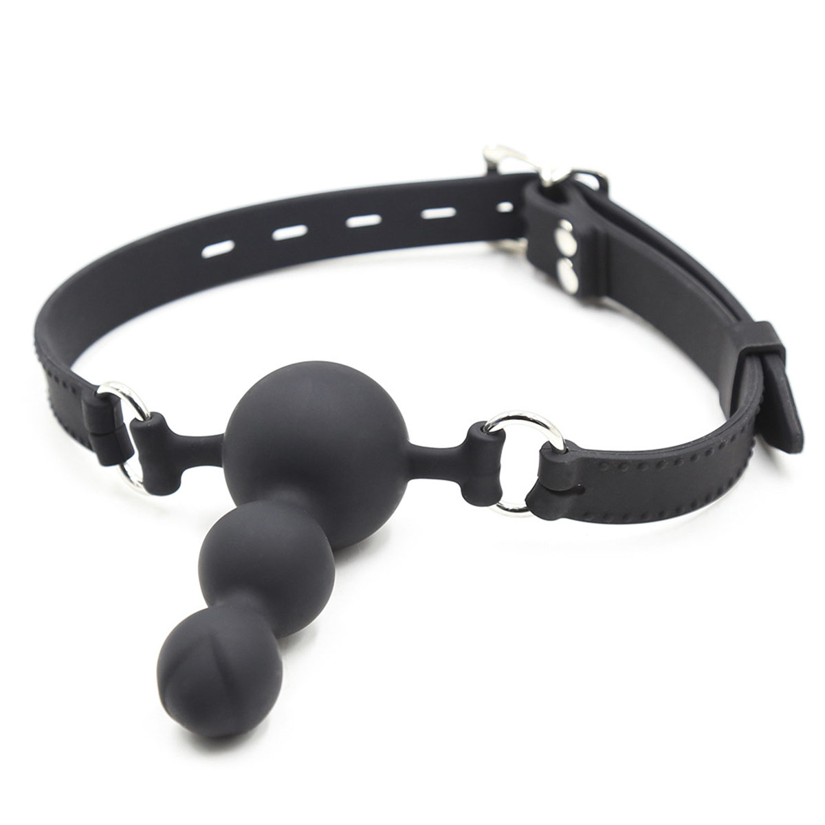 (image for) Silicone Strap Beads Ball Gag