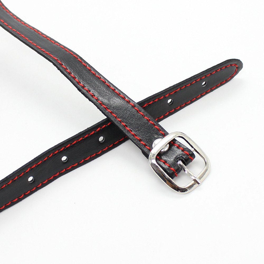 (image for) Pin Buckle Breathable O Ring Red & Balck Strap Ball Gag