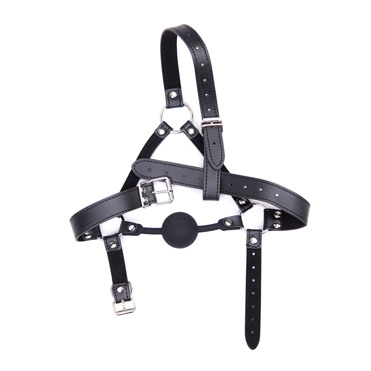 (image for) Premium Hush Silicone Ball Gag Harness