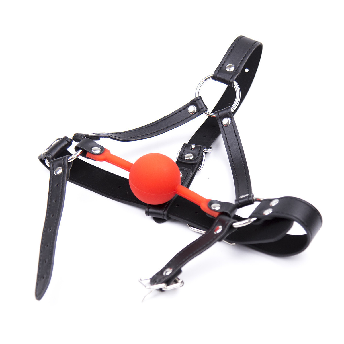 (image for) Premium Hush Silicone Ball Gag Harness