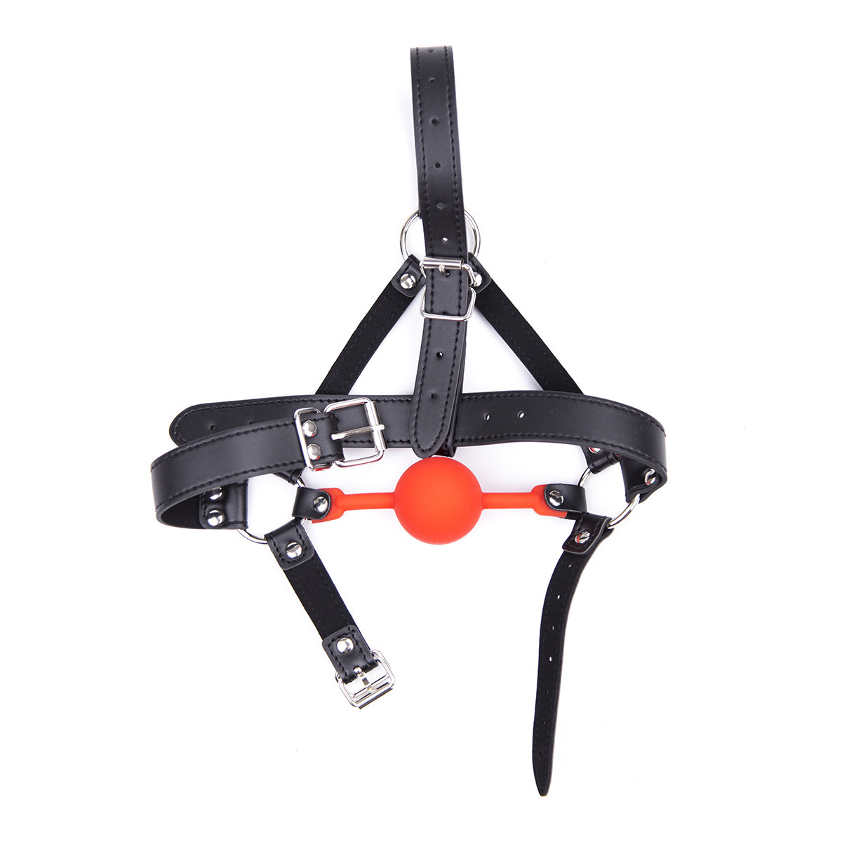 (image for) Premium Hush Silicone Ball Gag Harness