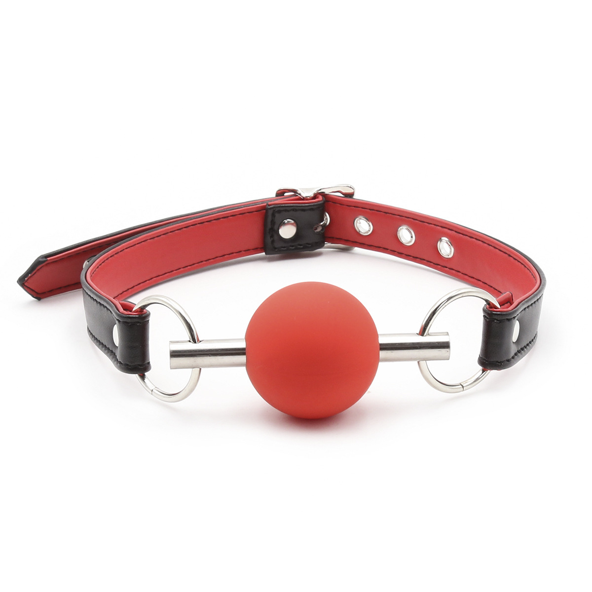 (image for) Metal Bar Silicone Ball Gag