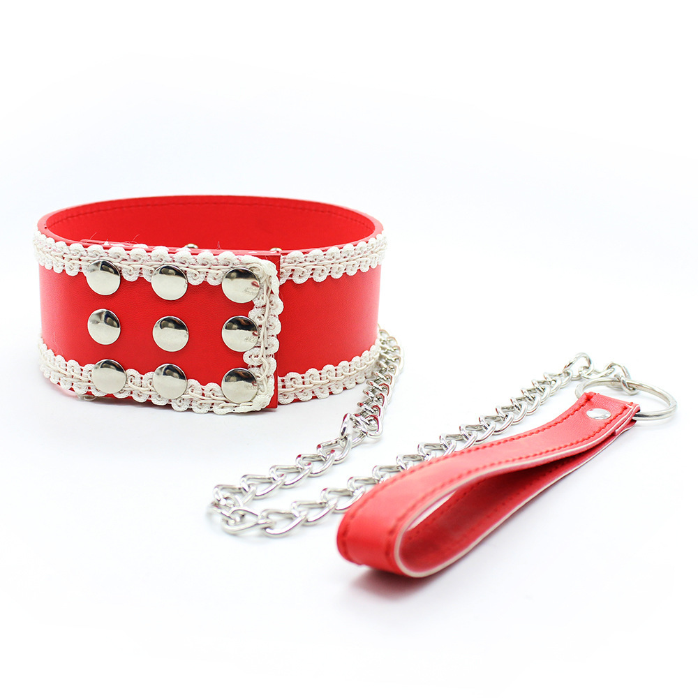 (image for) Lace Neck Collar With Steel Chain