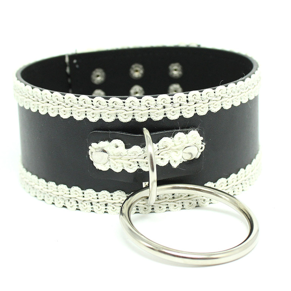 (image for) Lace Neck Collar With Steel Chain