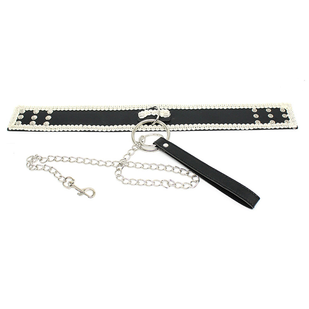 (image for) Lace Neck Collar With Steel Chain