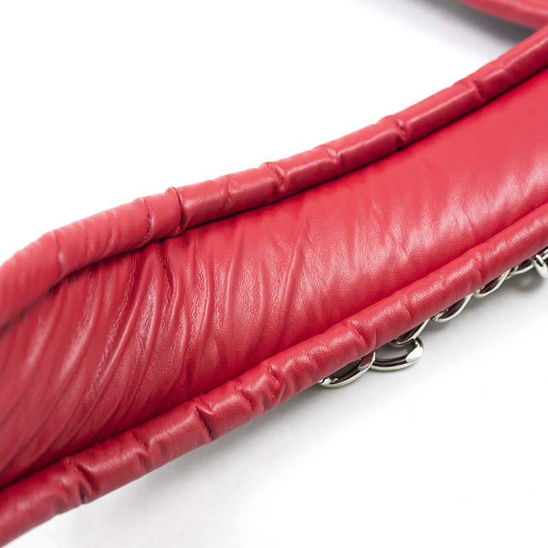 (image for) Thick Black And Red Bondage Collar