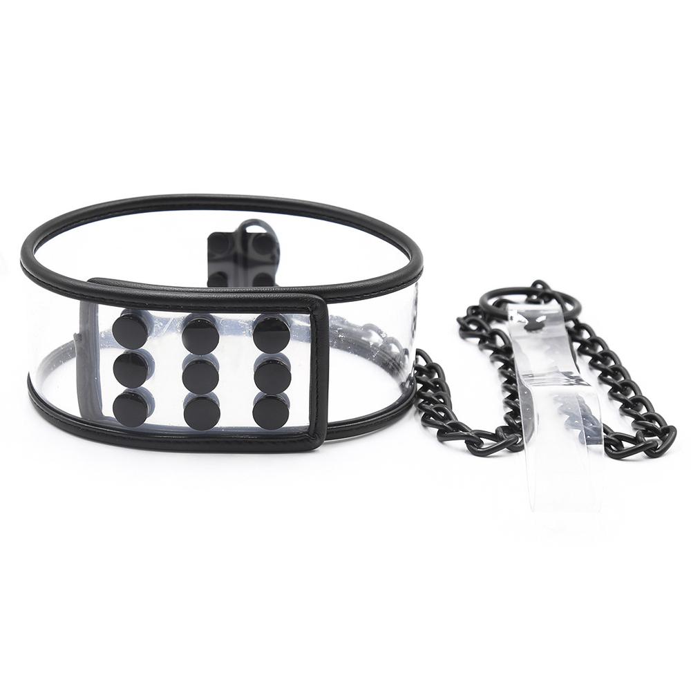 (image for) Clear Collar With Lead -Snap Lock