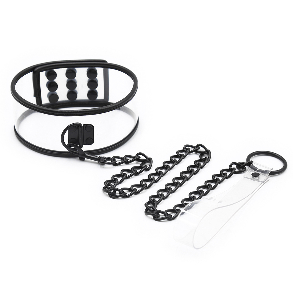 (image for) Clear Collar With Lead -Snap Lock