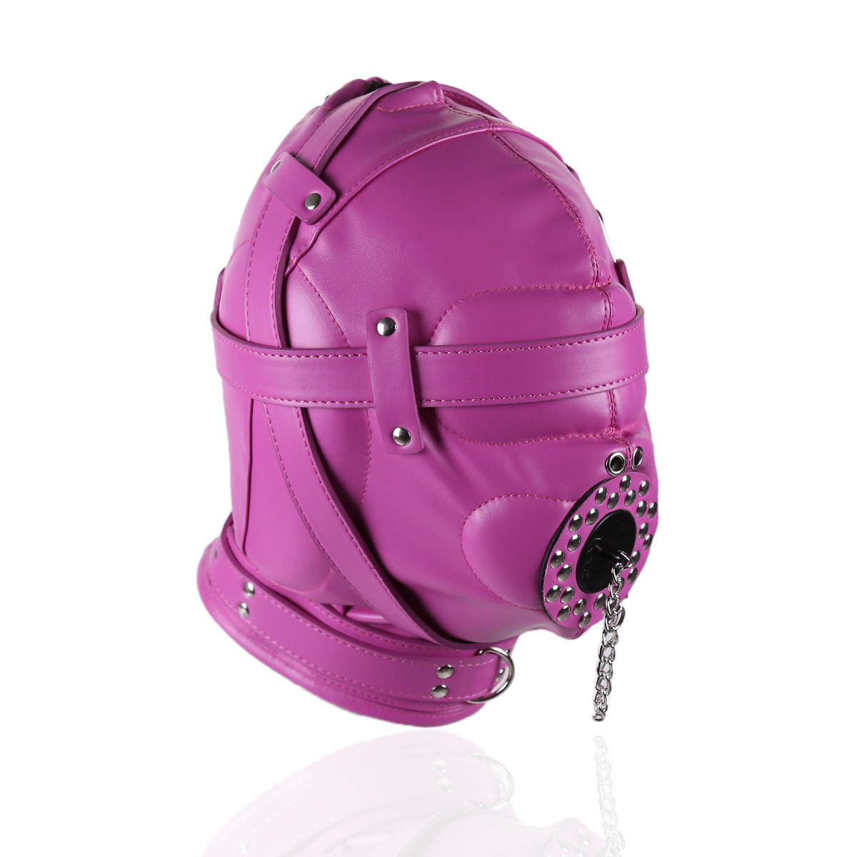 (image for) Sensory Deprivation Hood with Open Mouth Gag - Rose