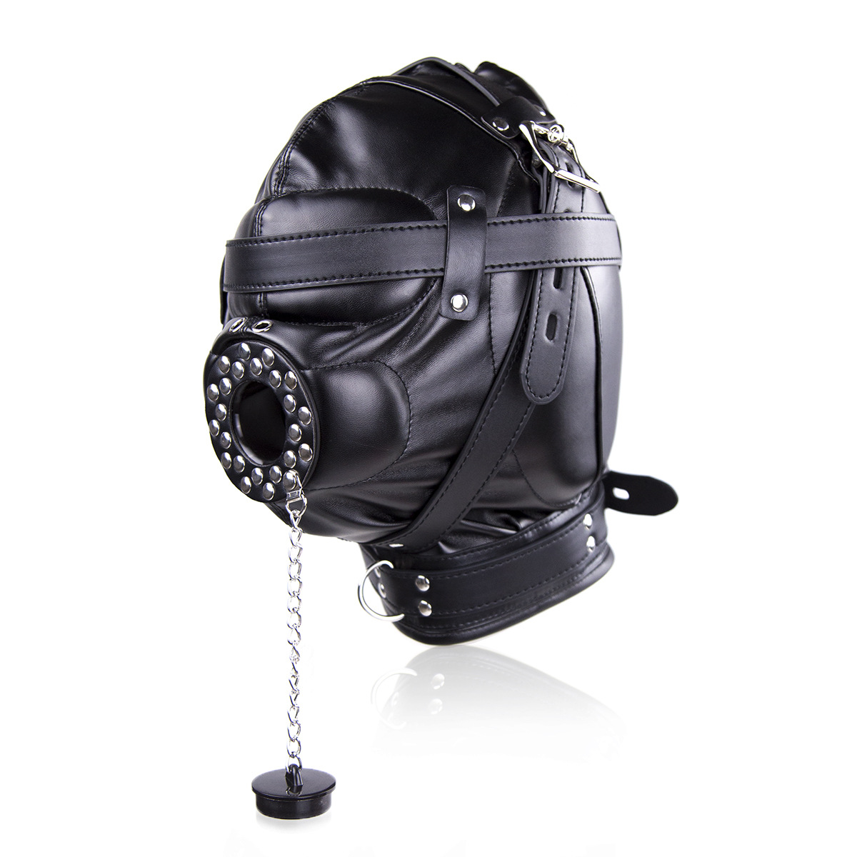 (image for) Sensory Deprivation Hood with Open Mouth Gag - Rose