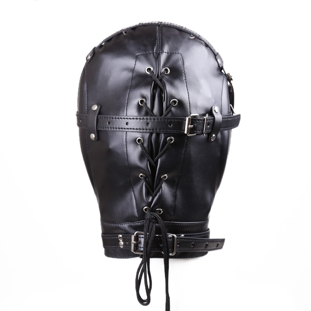 (image for) Sensory Deprivation Hood with Open Mouth Gag