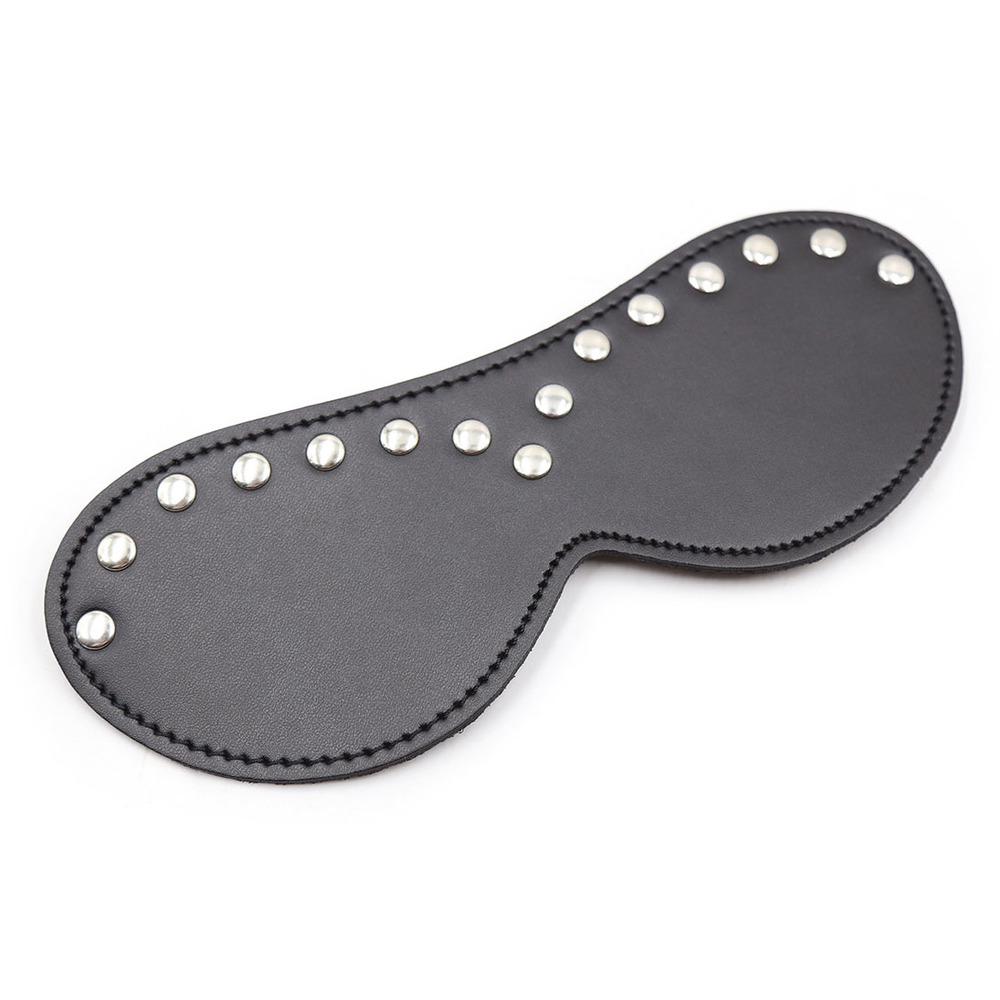 (image for) Leather Blindfold Silver Stud