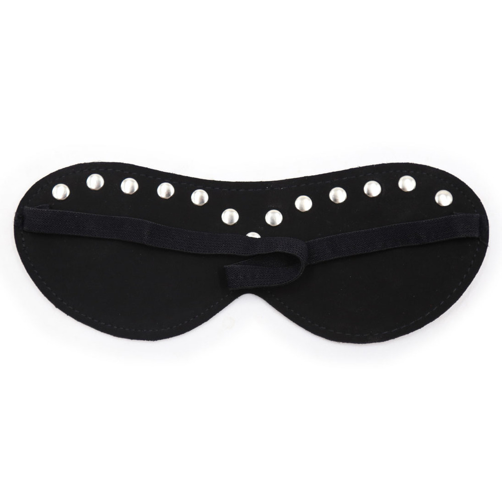 (image for) Leather Blindfold Silver Stud