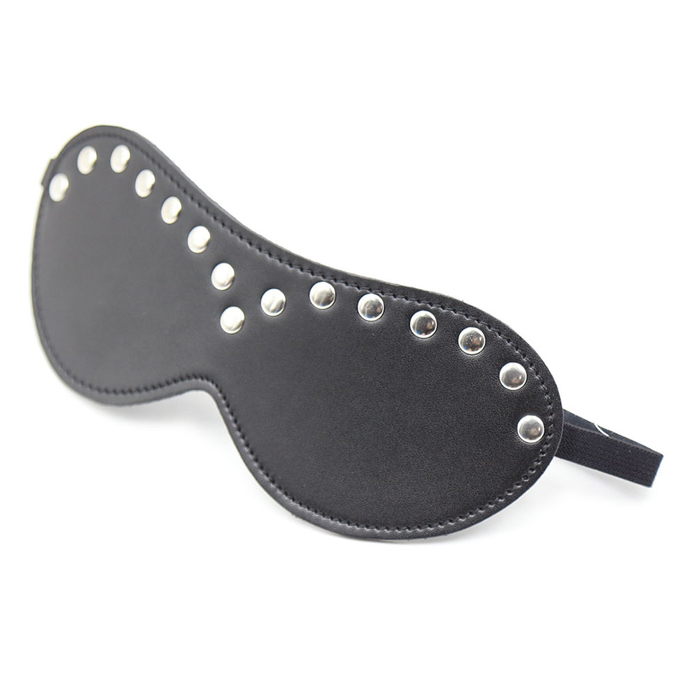 (image for) Leather Blindfold Silver Stud