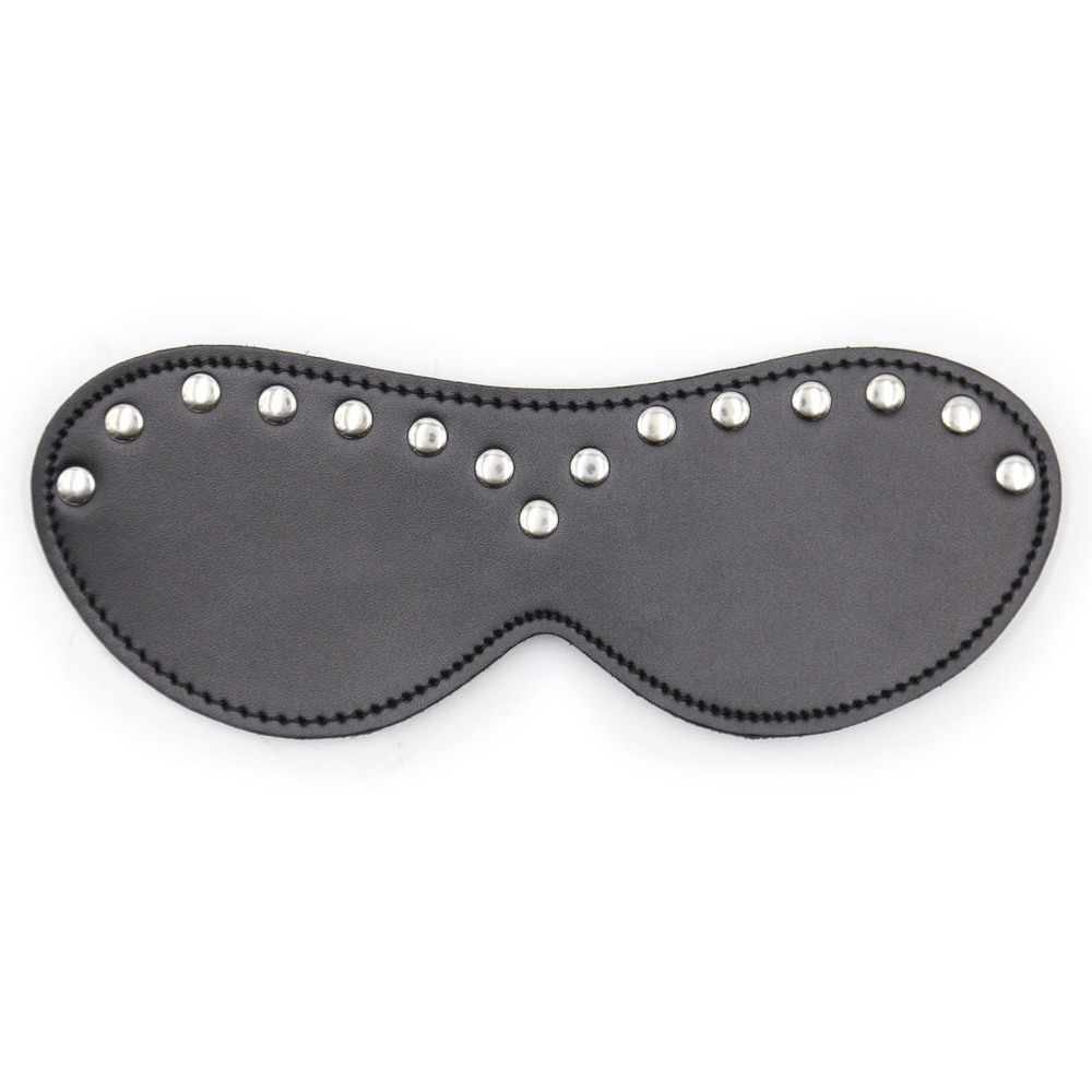 (image for) Leather Blindfold Silver Stud