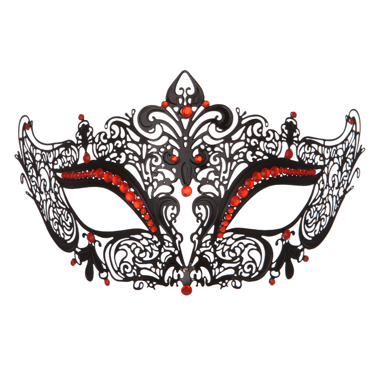 Diamante Metal Mask - Black