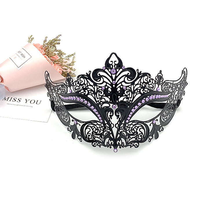 (image for) Diamante Metal Mask - Black