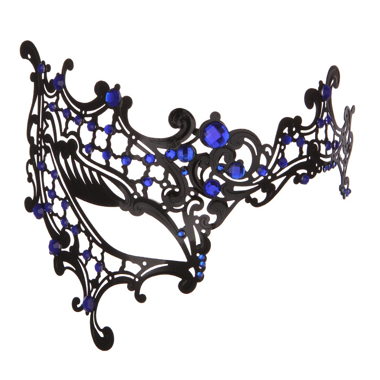 (image for) Rhinestone Metal Half Face Mask