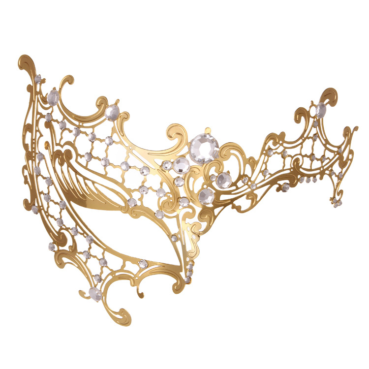(image for) Rhinestone Metal Half Face Mask