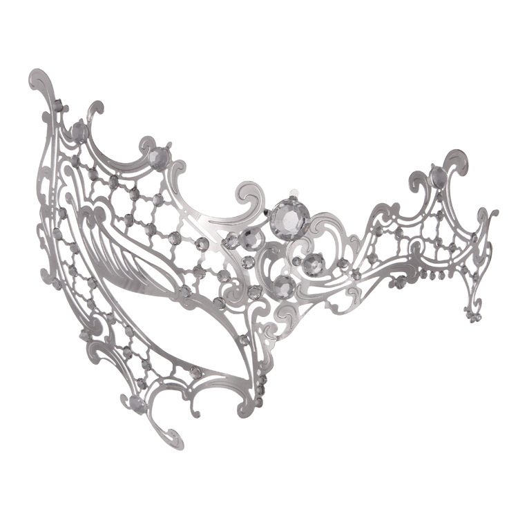 (image for) Rhinestone Metal Half Face Mask