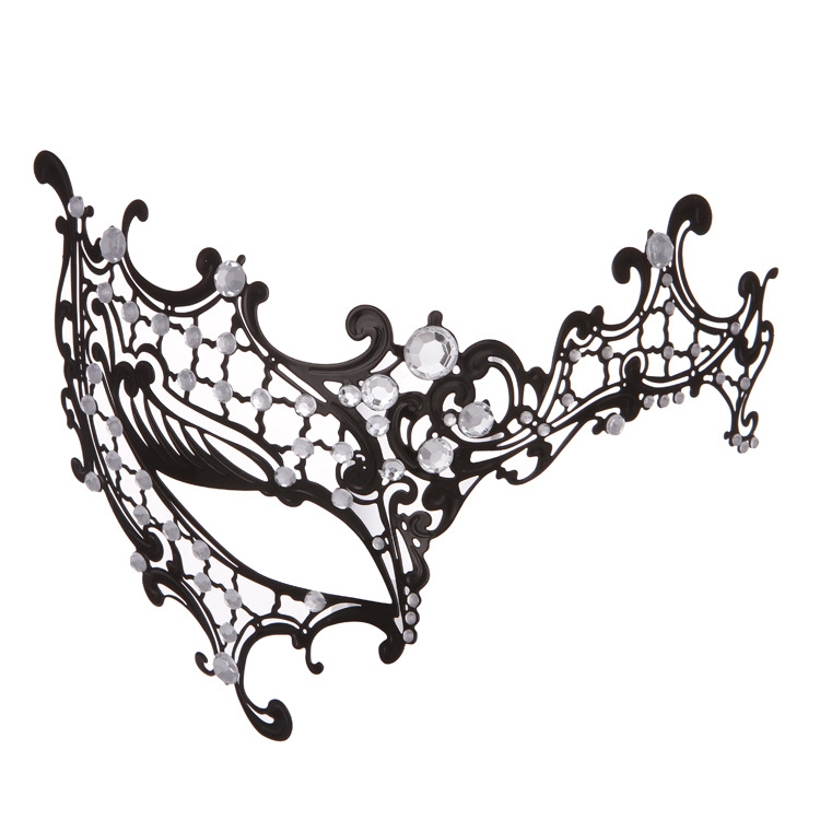 (image for) Rhinestone Metal Half Face Mask
