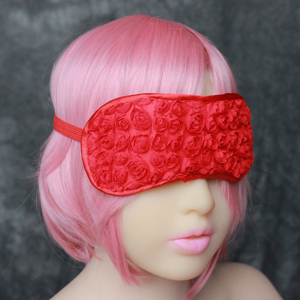 Blindfold with Flower Detail - Elastic Band