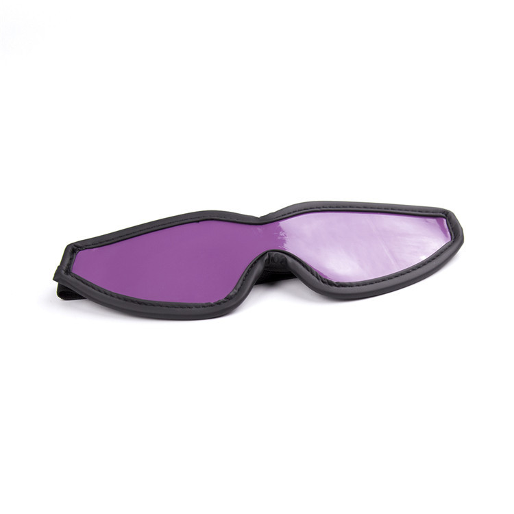 Black Wrapping Purple PU Blindfold
