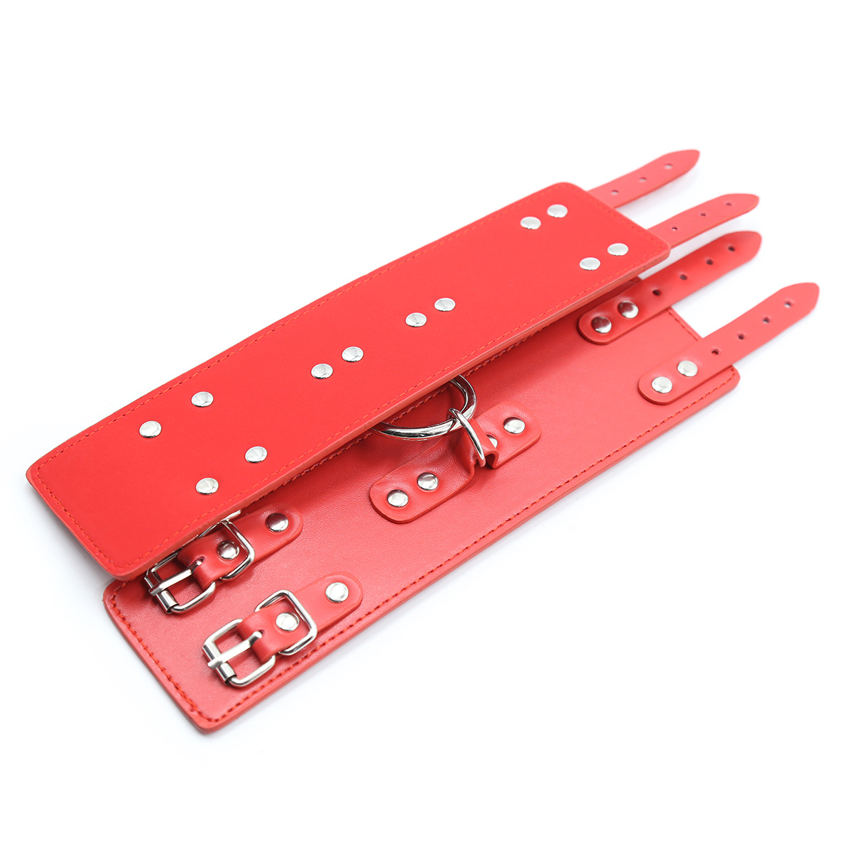 (image for) Pin Buckle Double Belt Wrist & Ankle Restraints Cuffs