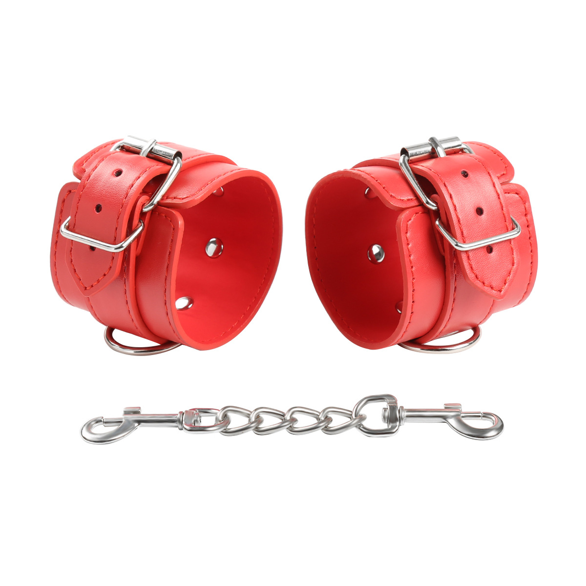 (image for) Three D Ring Pin Buckle Wrist and Ankle Cuffs