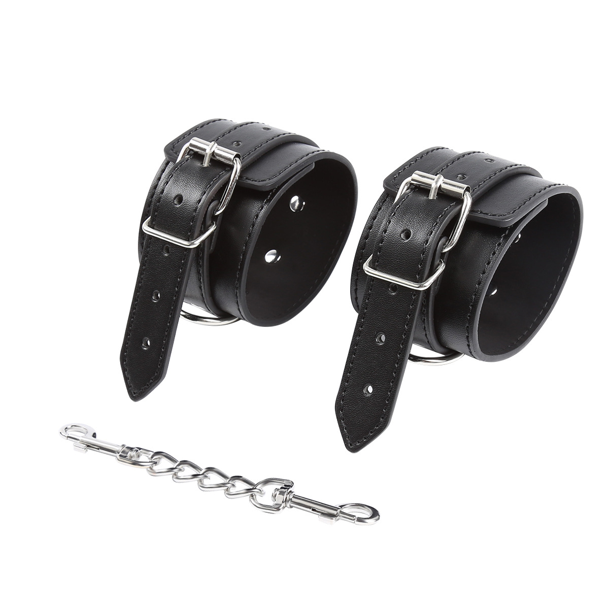 (image for) Three D Ring Pin Buckle Wrist and Ankle Cuffs
